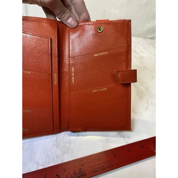 St. Thomas Vintage Honey Kid Red Leather Wallet READ - Picture 7 of 7